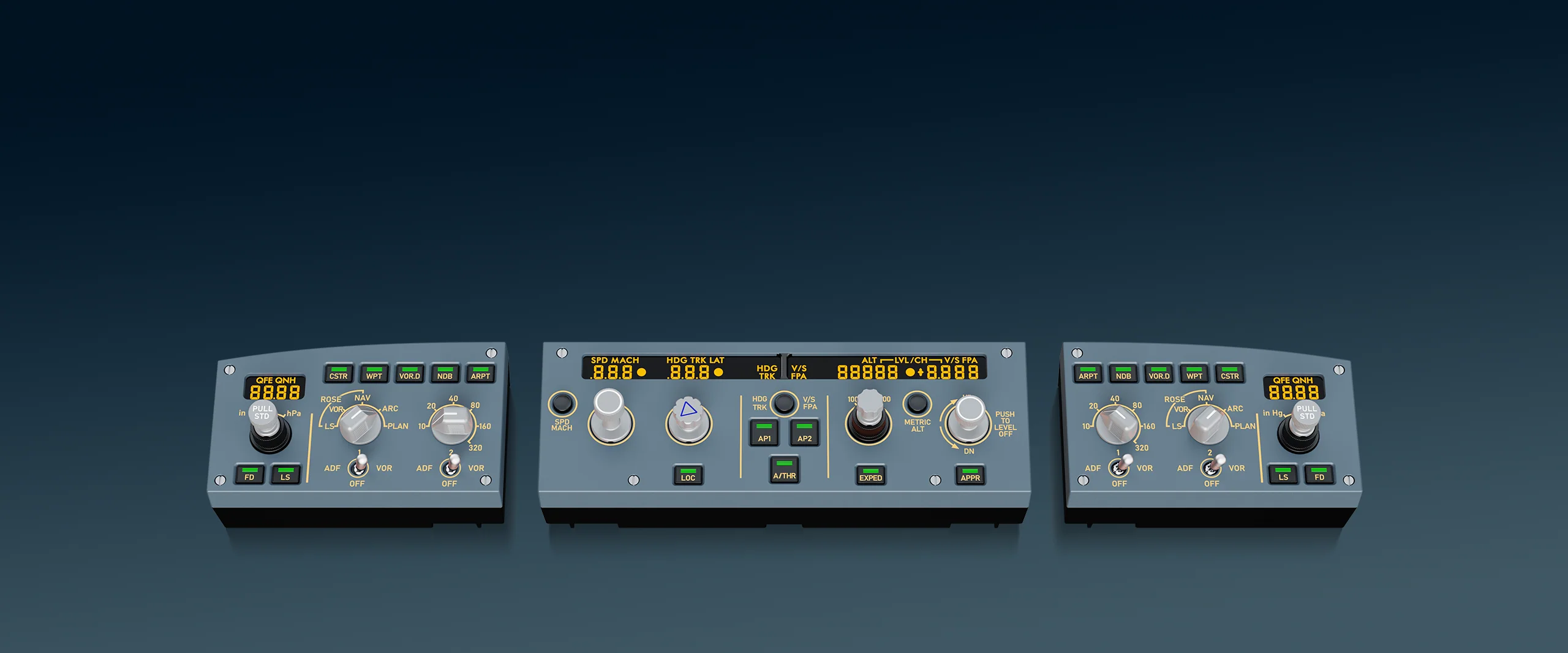 Control Panel Moza MA3F - 3 independent modules or all combined